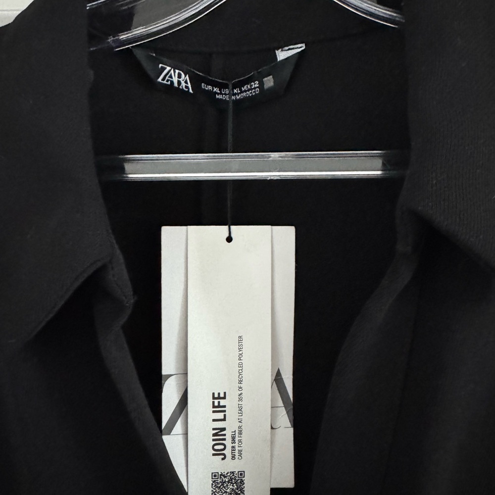Zara Black Pleated Button-Down Dress - Picture 8 of 8